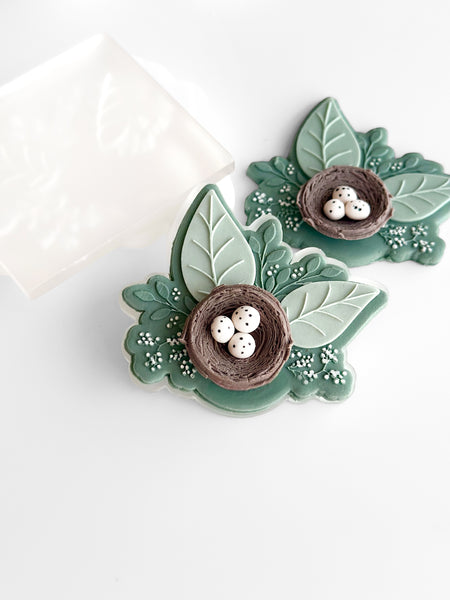 Nest leaf bed STAMP WITH CUTTER