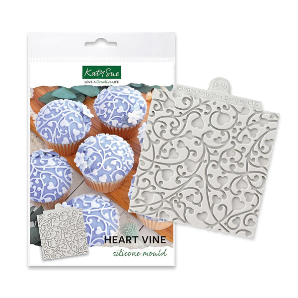 KATY SUE - Heart Vine Silicone Mould