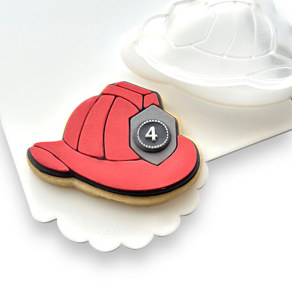 Fireman hat Impression Stamp with matching cutter