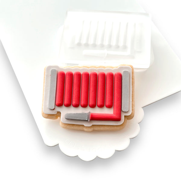 Fire hose Reel Pop! Stamp with matching cutter