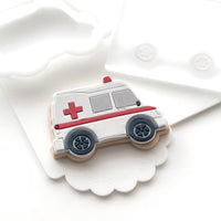 AMBULANCE VEHICLE POP STAMP WITH MATCHING CUTTER