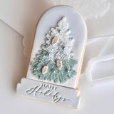 Christmas Tree Puffy Leaf Stamp with Matching Snow Globe Cutters