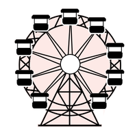 FERRIS WHEEL POP MOULD  - LARGE 45mm