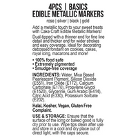 VIVID | EDIBLE METALLIC MARKERS | BASICS | 4PK