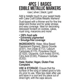 VIVID | EDIBLE METALLIC MARKERS | BASICS | 4PK